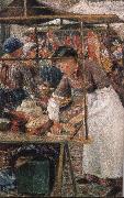Camile Pissarro the butcher woman Spain oil painting artist